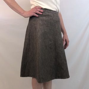 Christopher & Banks Stretch Tan Midi Skirt